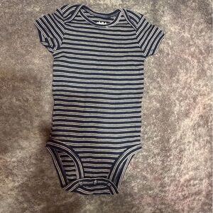 Carter's Navy and White Striped Bodysuit